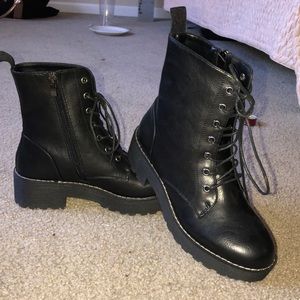 Black Leather Combats